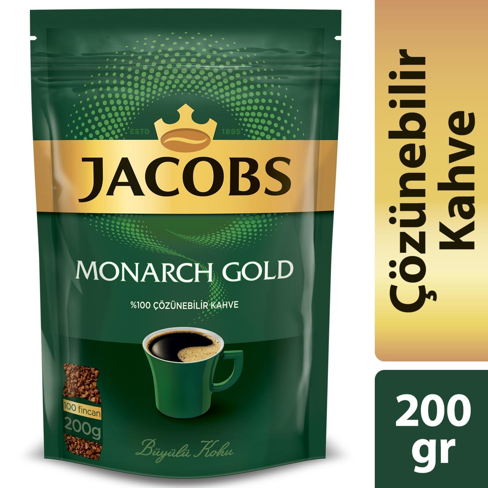 Jacobs Monarch Gold 200 Gr (Ekonomik Paket)