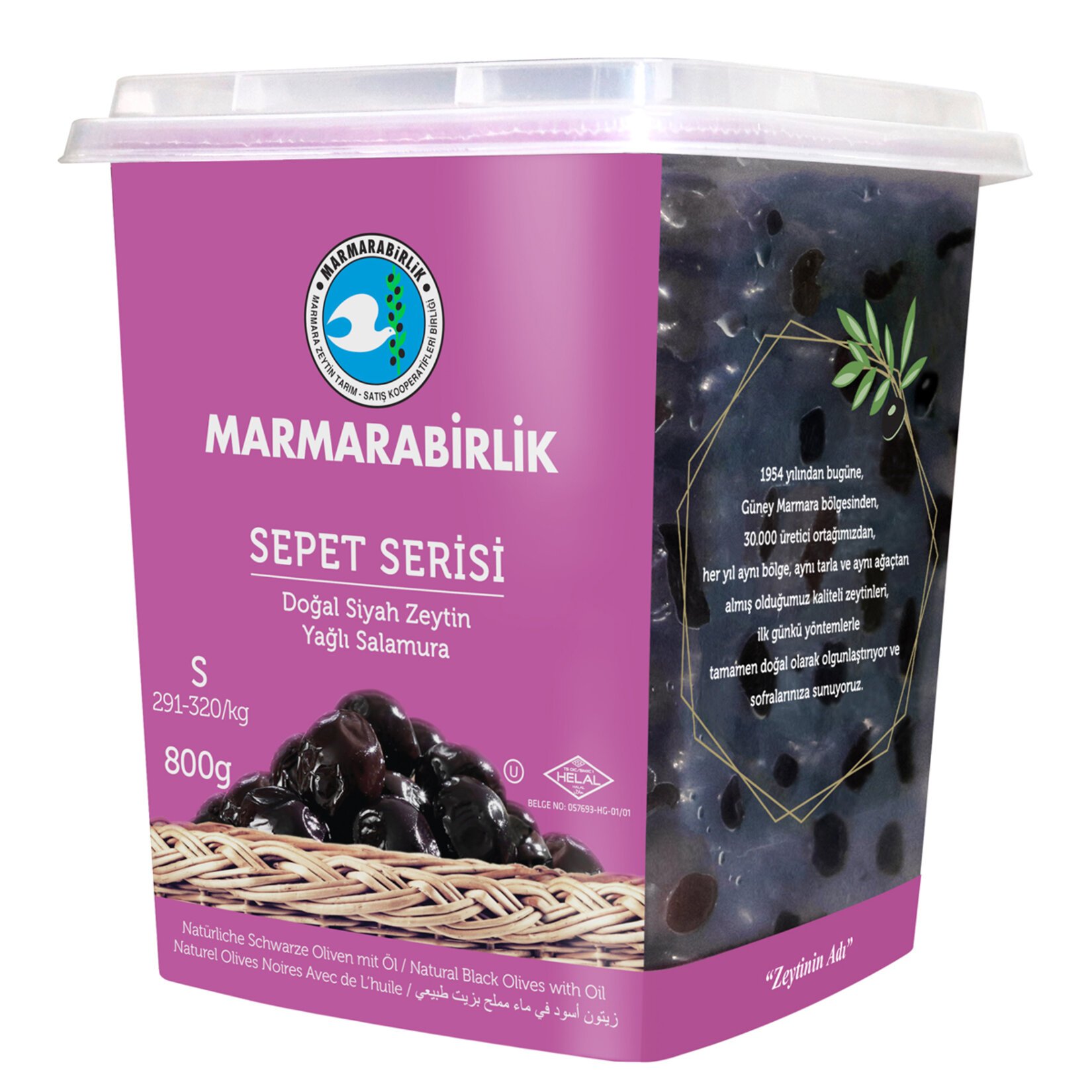 Marmarabirlik Sepet Serisi Zeytin S (291-320) 800 G