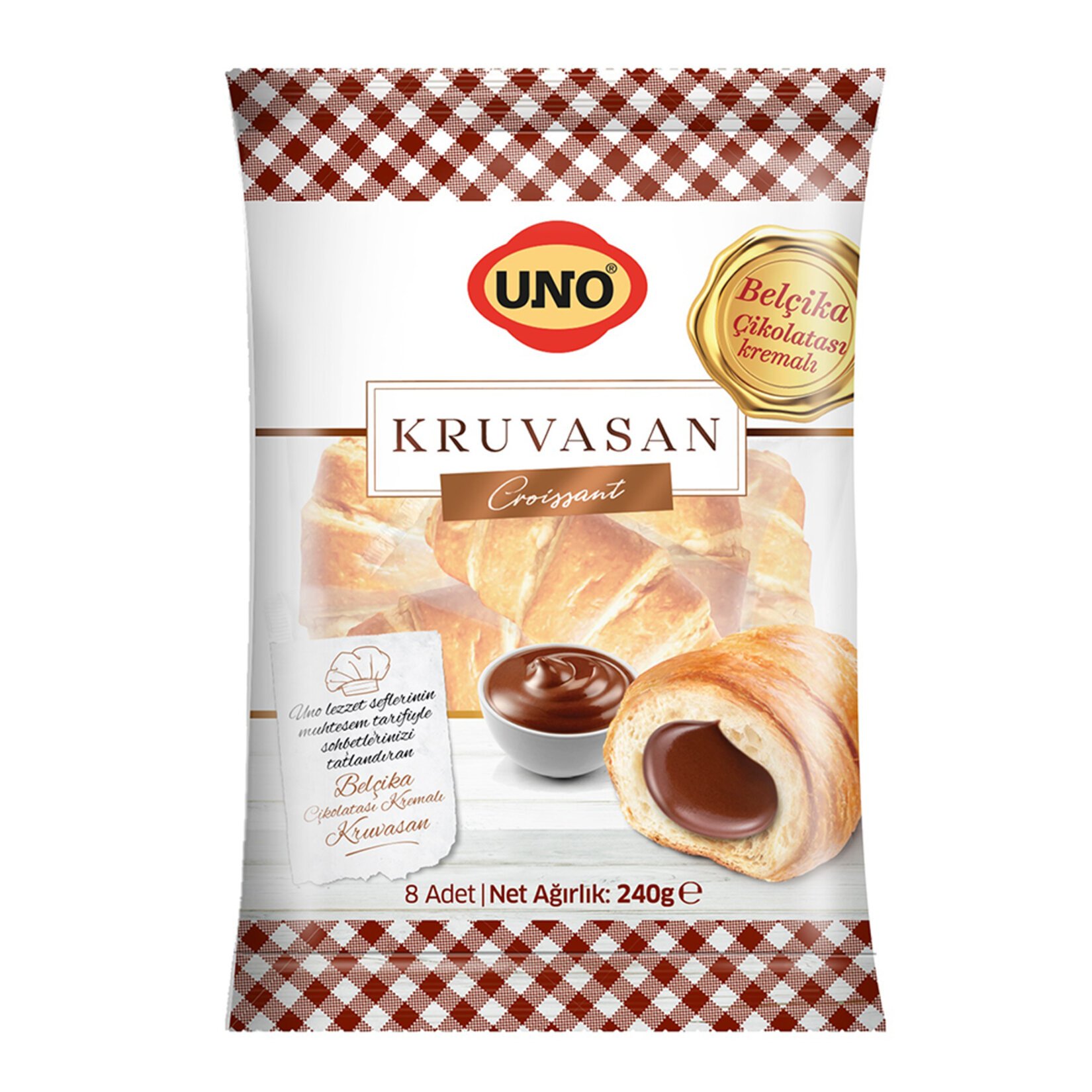 Uno Çikolata Kremalı Kruvasan 8li 240 G