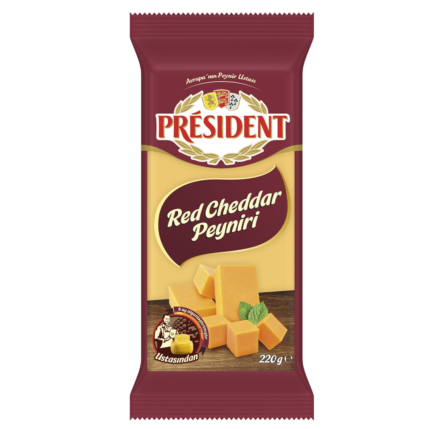 President Red Cheddar Peyniri 220 G