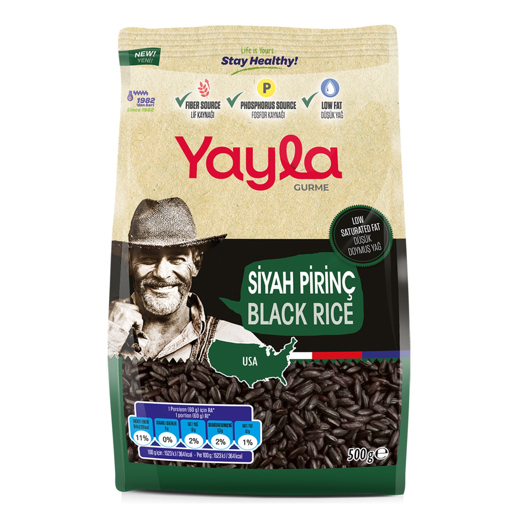 Yayla Gurme Siyah Pirinç 500 Gr