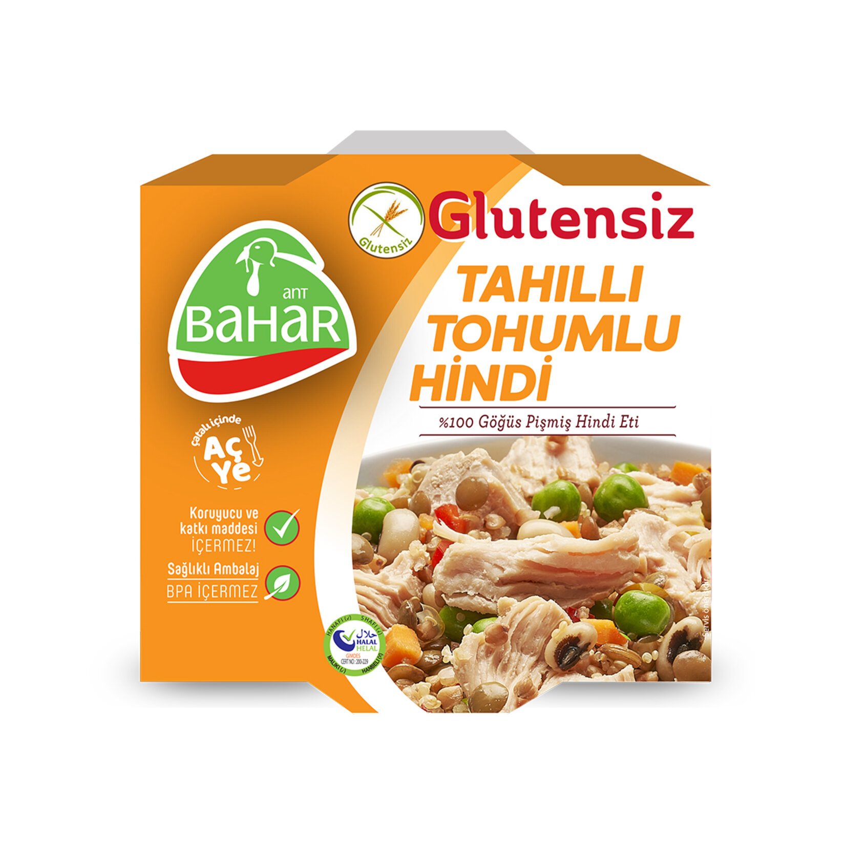 Ant Bahar Glutensiz Tahıllı Tohumlu Hindi Konserve 185 Gr