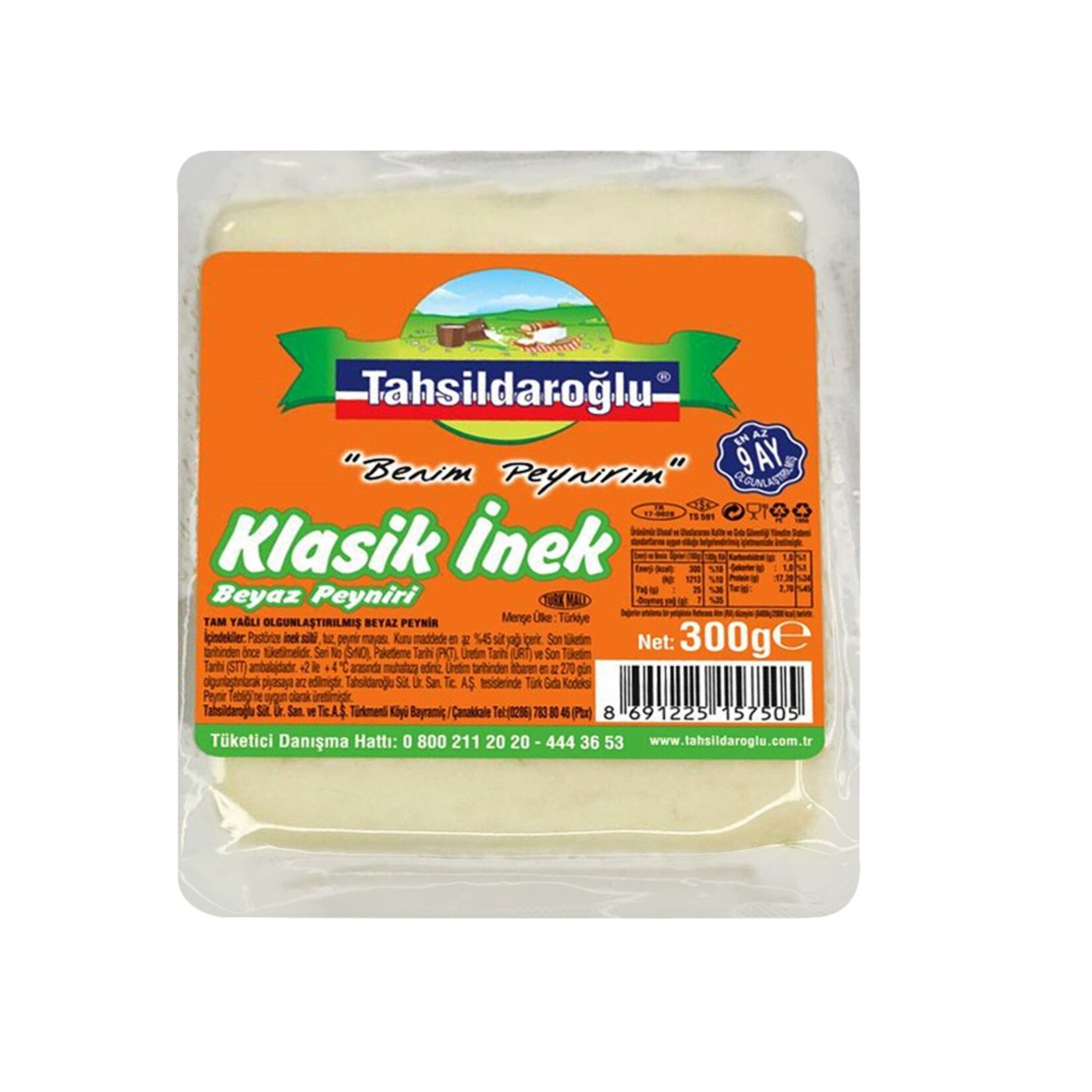 Tahsildaroğlu Olgunlaştırılmış Klasik İnek Beyaz Peyniri 300 G