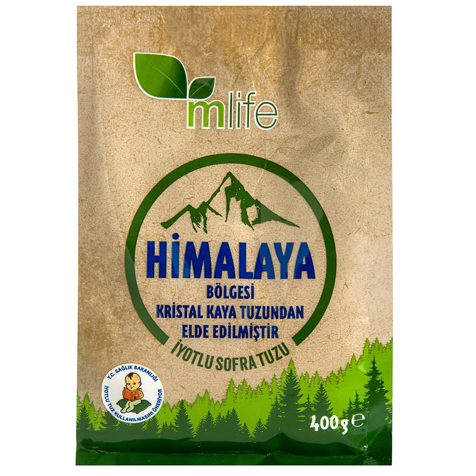 M Life Himalaya Bölgesi İyotlu Sofra Tuzu 400 Gr