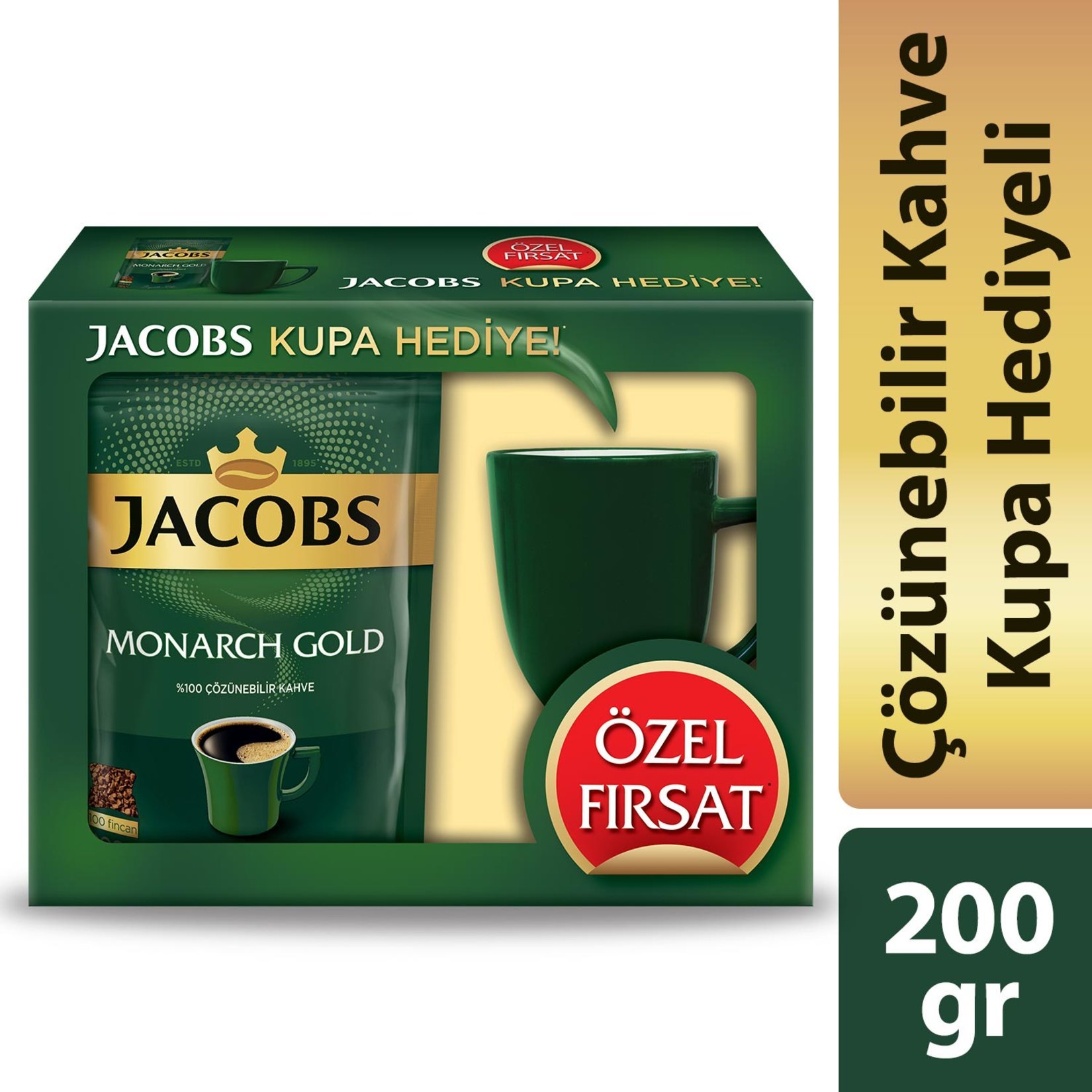 Jacobs Monarch Kahve 200 Gr Eko Paket ( Kupa Hediyeli )