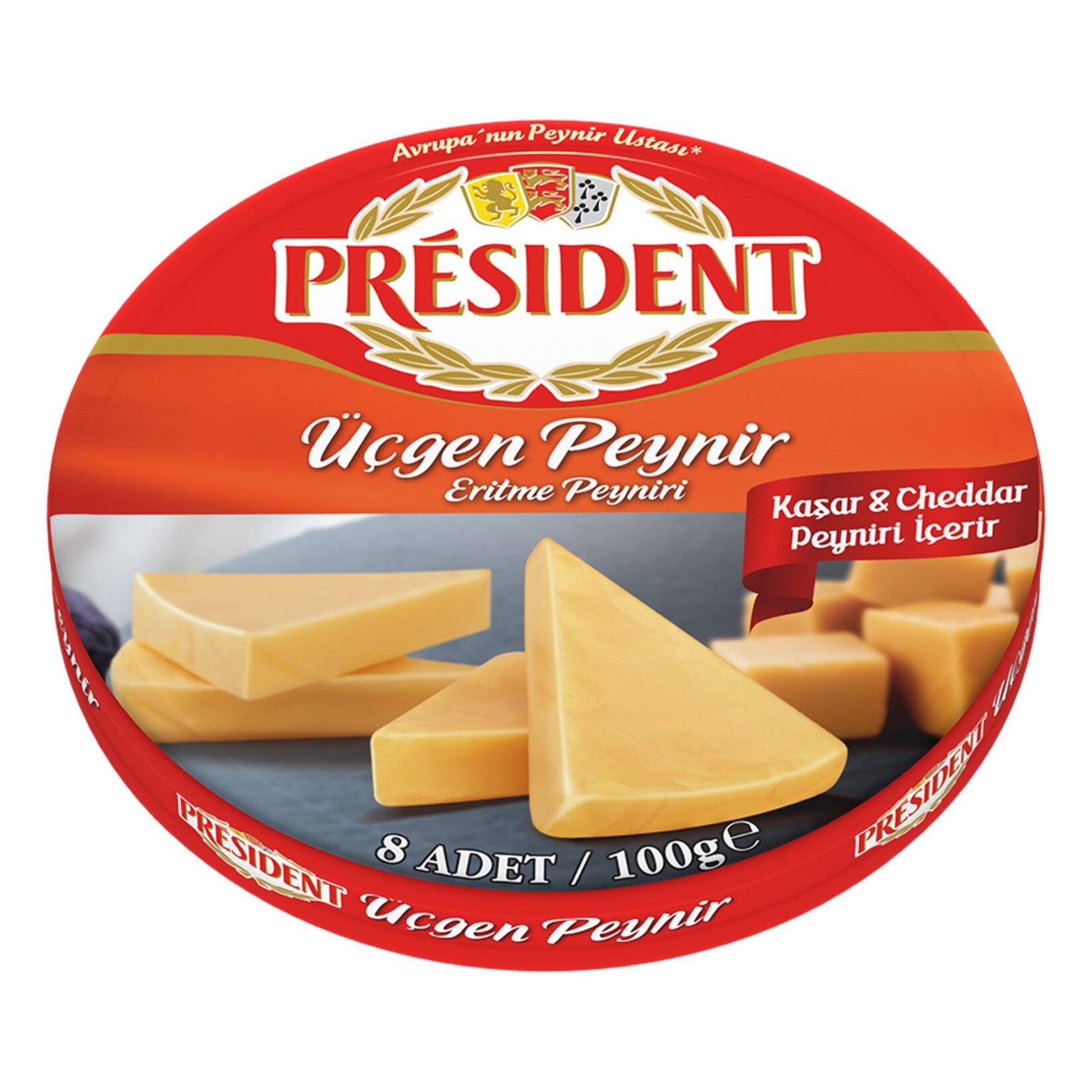 President Cheddarlı Üçgen Peynir 100 G