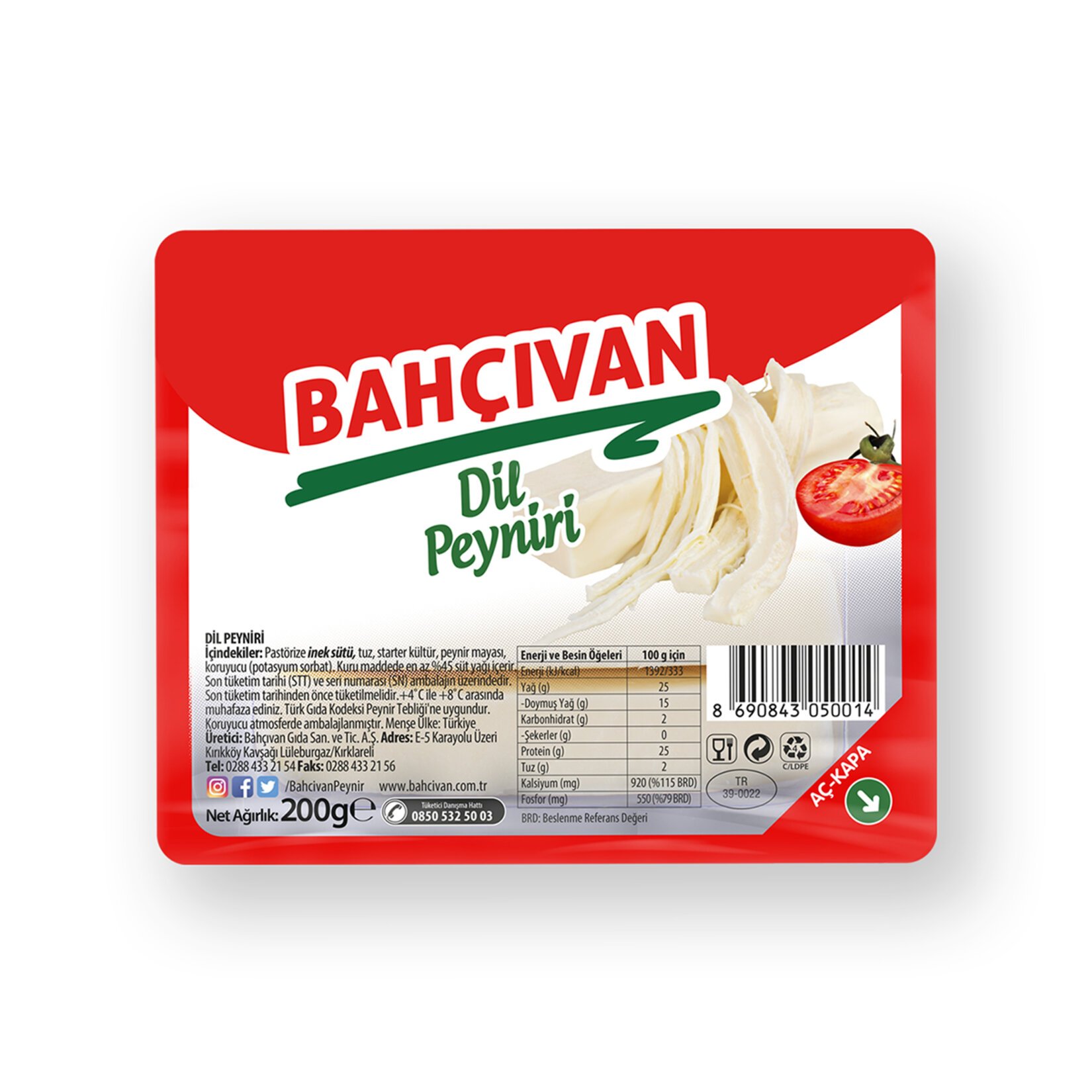 Bahçıvan Dil Peyniri 200 G