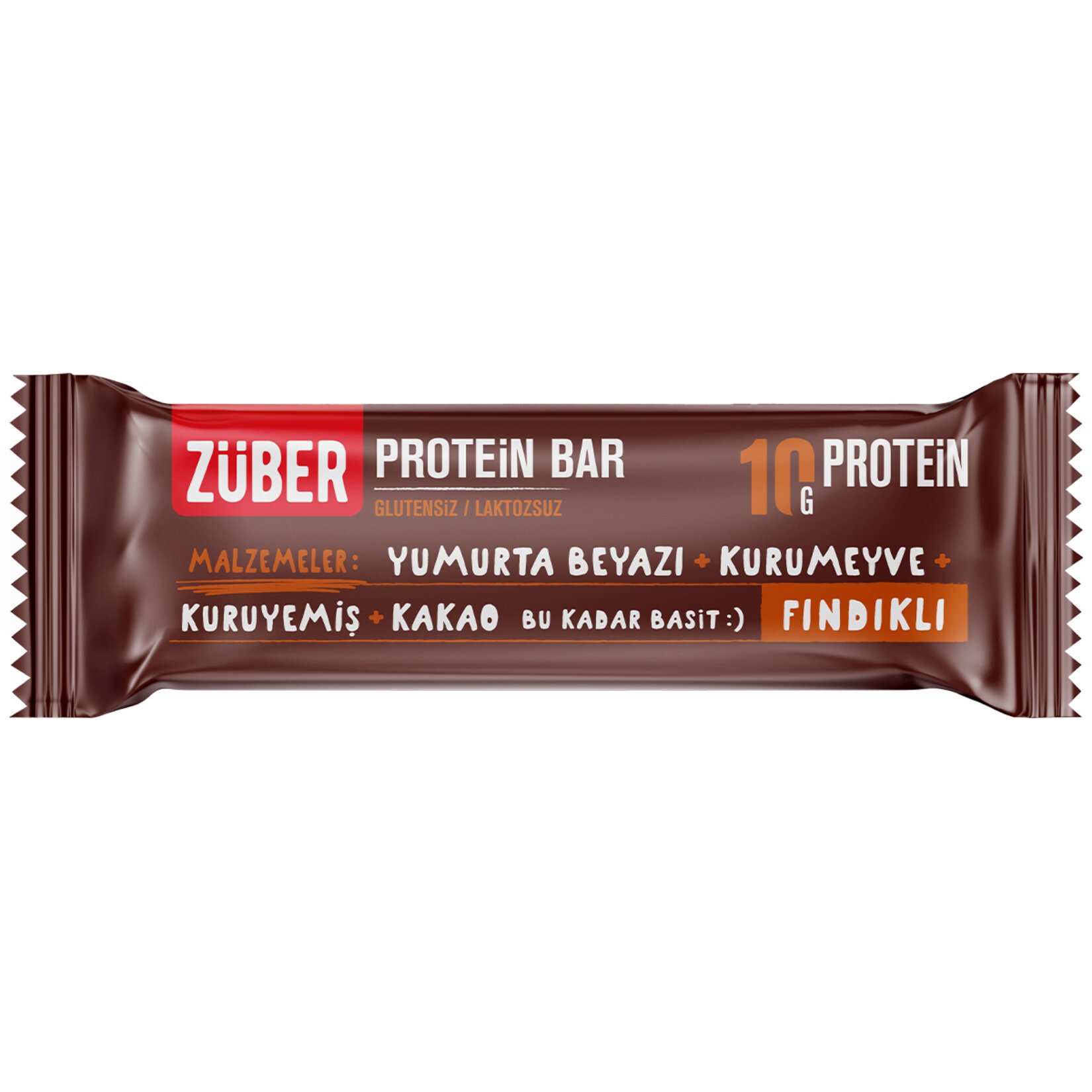 Züber Fındıklı Glutensiz Protein Bar 40 Gr