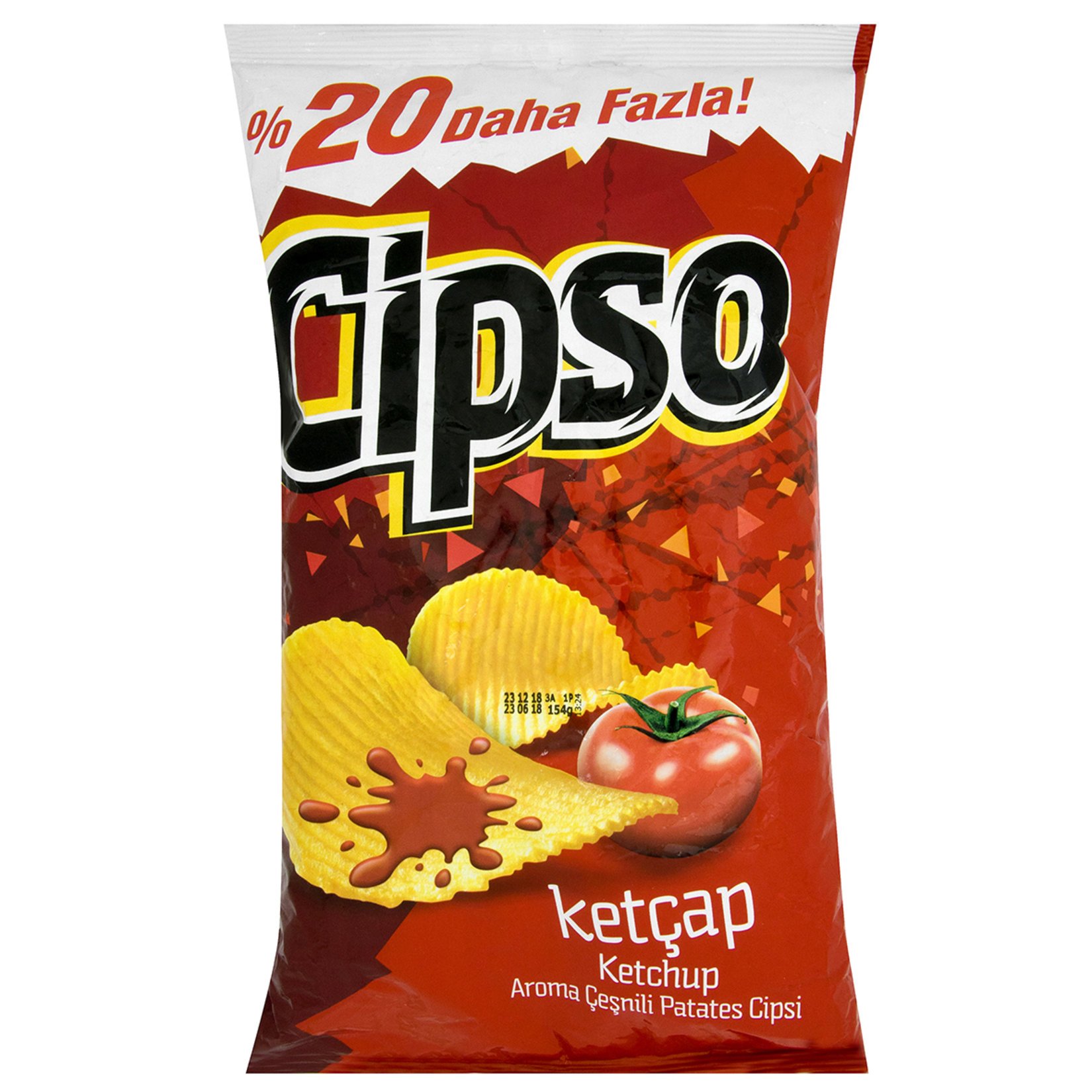 Cipso Tırtıklı Ketçap Cips Partı Boy 150 Gr