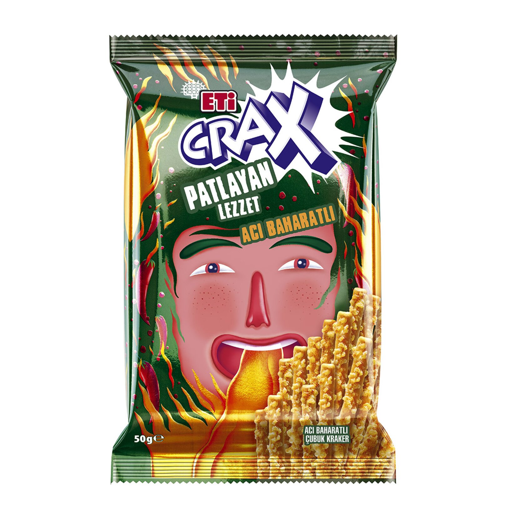 Crax Patlayan Lezzet Acı Baharatlı Çubuk 50 Gr