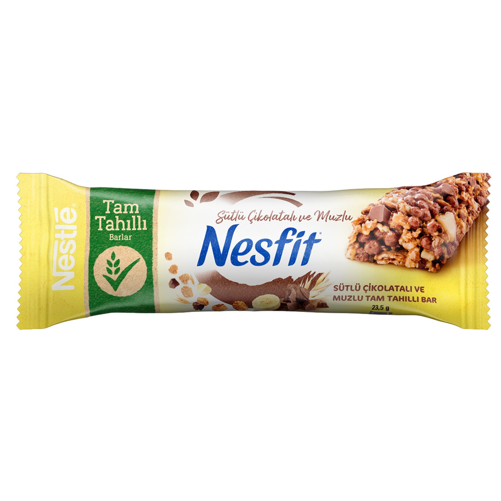 Nestlé Nesfit Sütlü Çikolatalı ve Muzlu Tam Tahıllı Bar 23,5gr