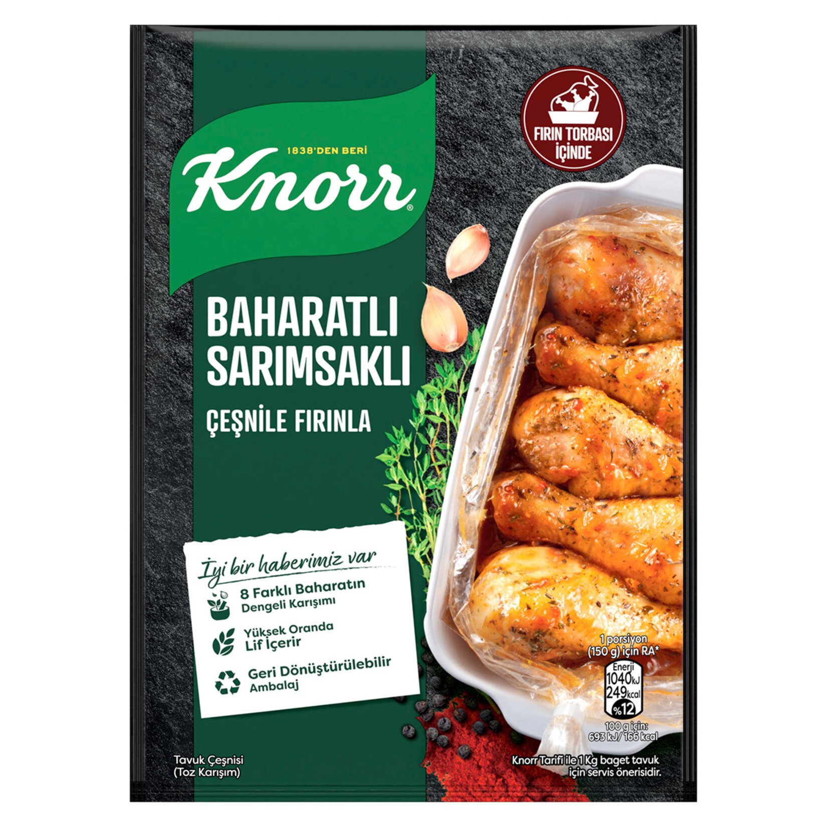 Knorr Fırında Tavuk Çeşnisi Baharat&Sarımsak 34 Gr