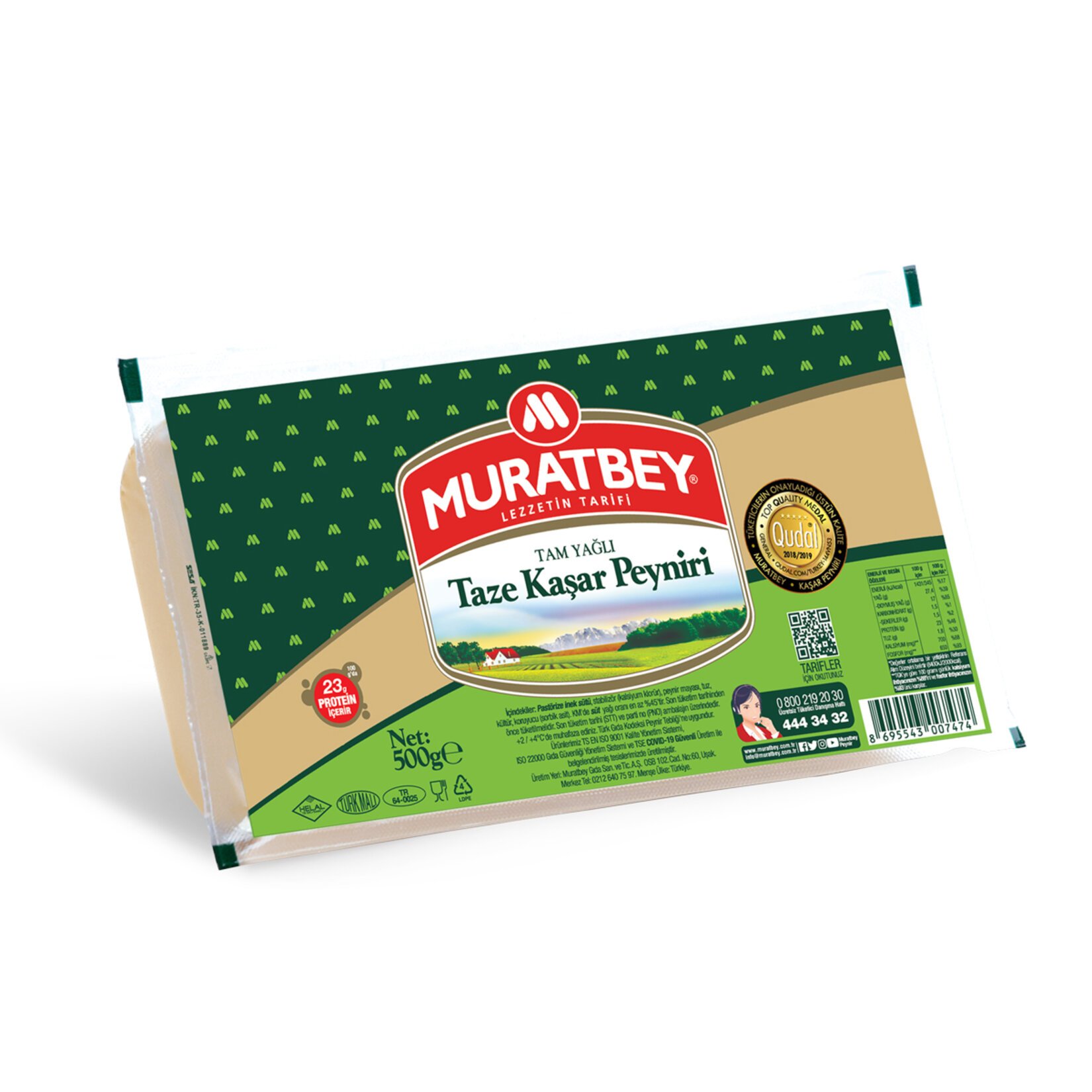 Muratbey Tam Yağlı Taze Kaşar 500 G