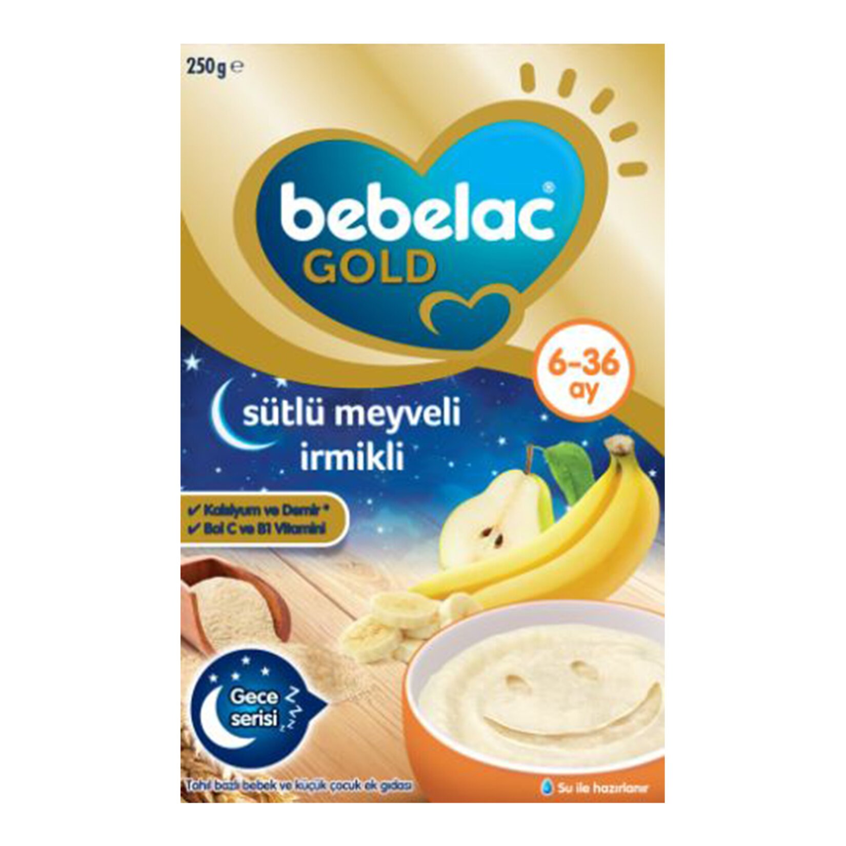 Bebelac Gold Sütlü Meyveli İrmikli Ek Gıda 250 Gr