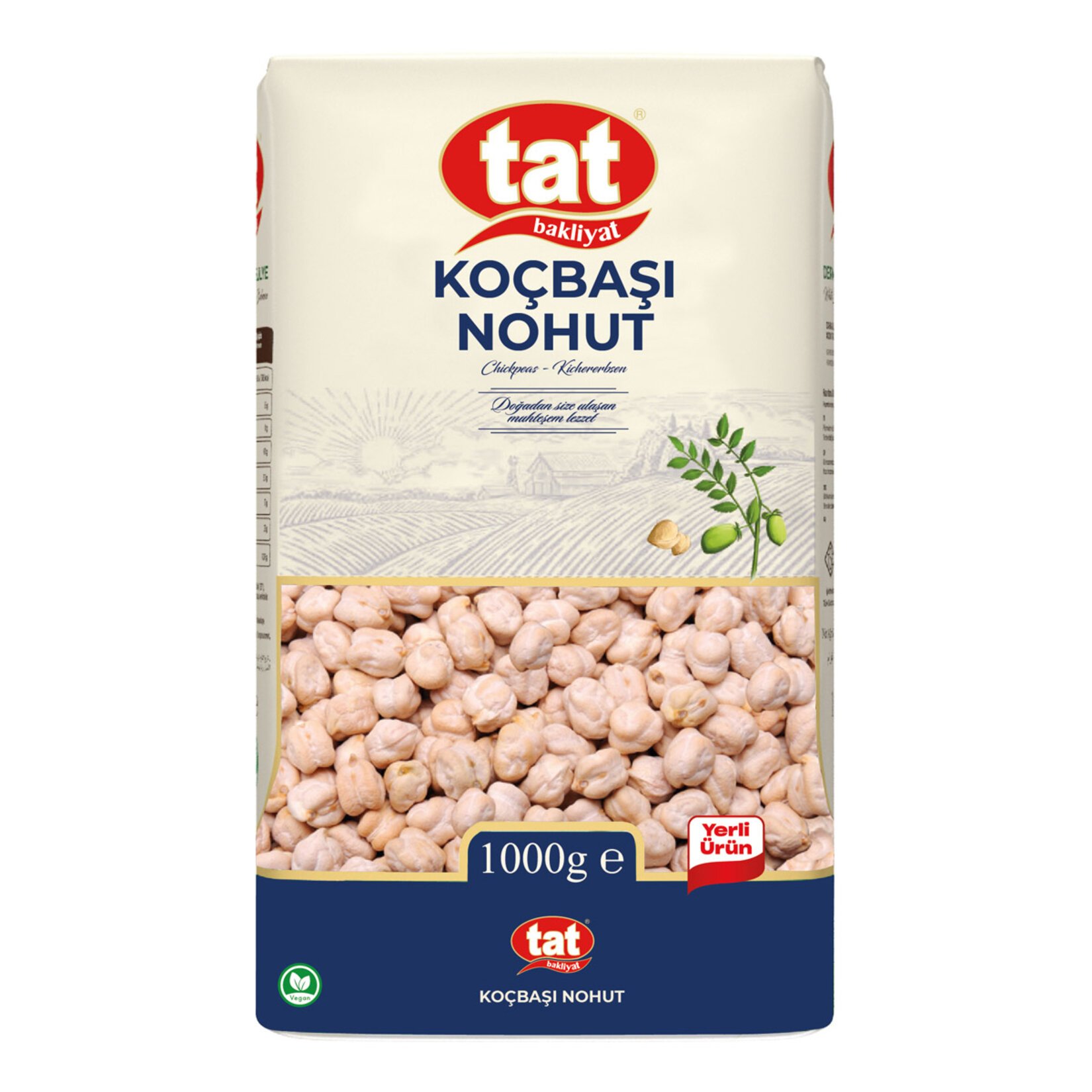 Tat Koçbaşı Nohut 1 Kg 8.5 Mm