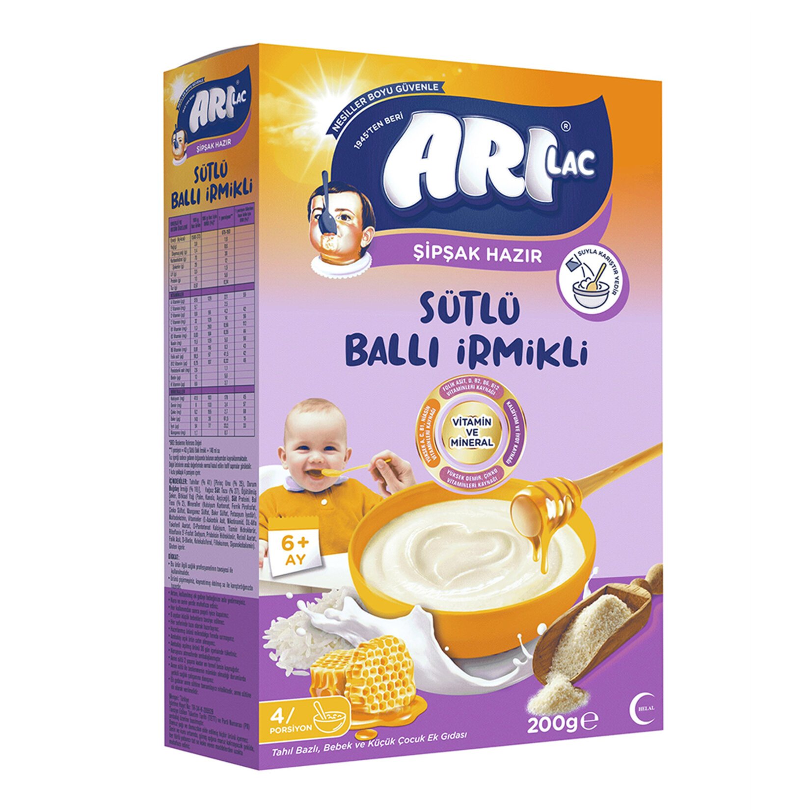 Arı Ballı İrmikli Kaşık Maması 200 Gr