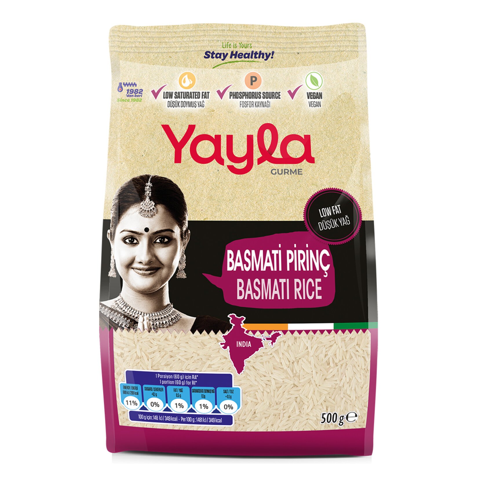 Yayla Gurme Basmati Pirinç 500 Gr