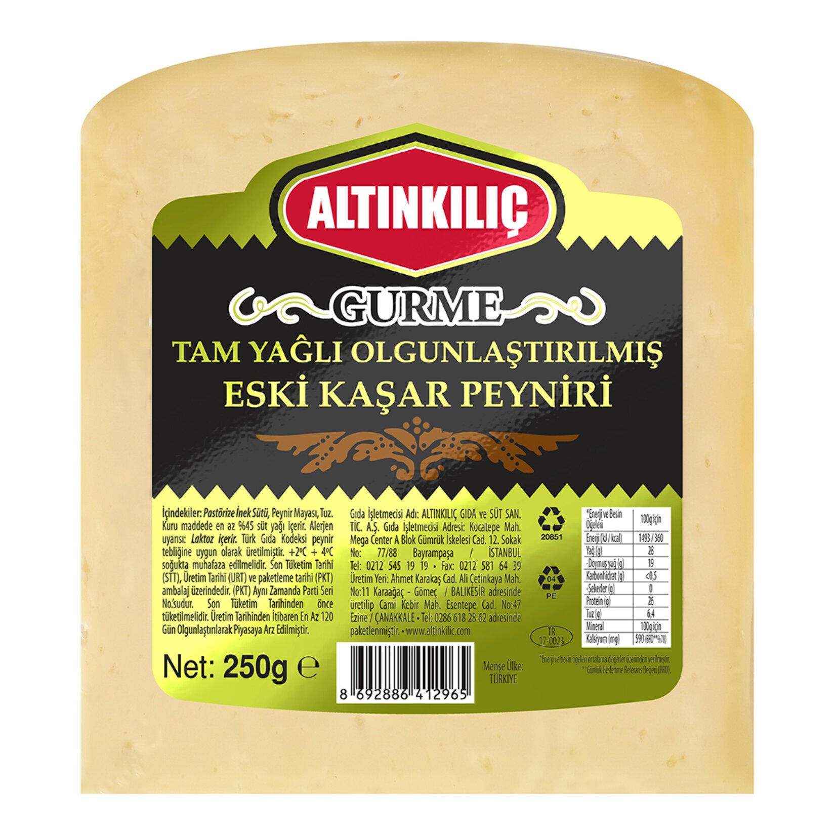 Altınkılıç Gurme Eski Kaşar 250 G