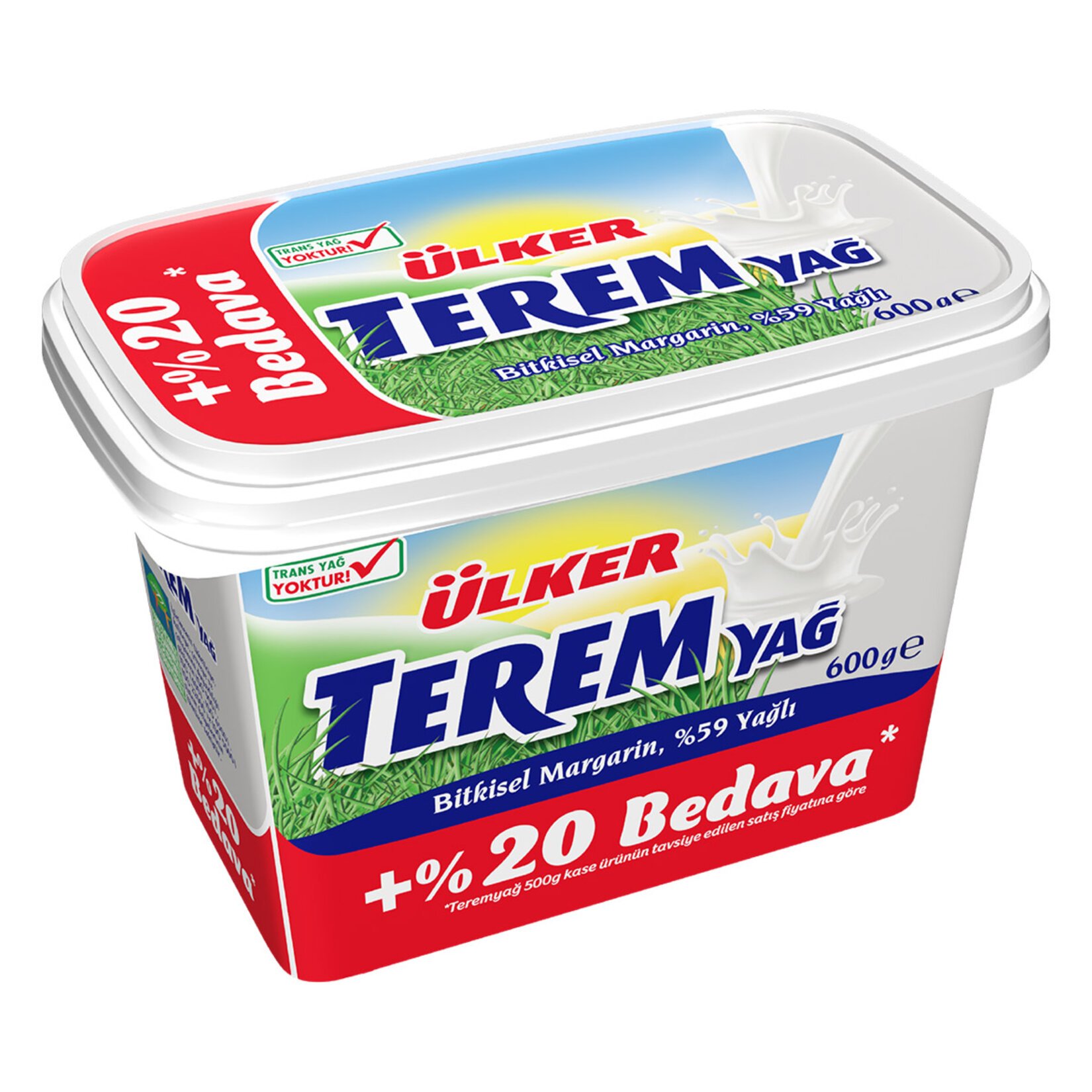 Teremyağ Kase Margarin 600 G %20 Bedava