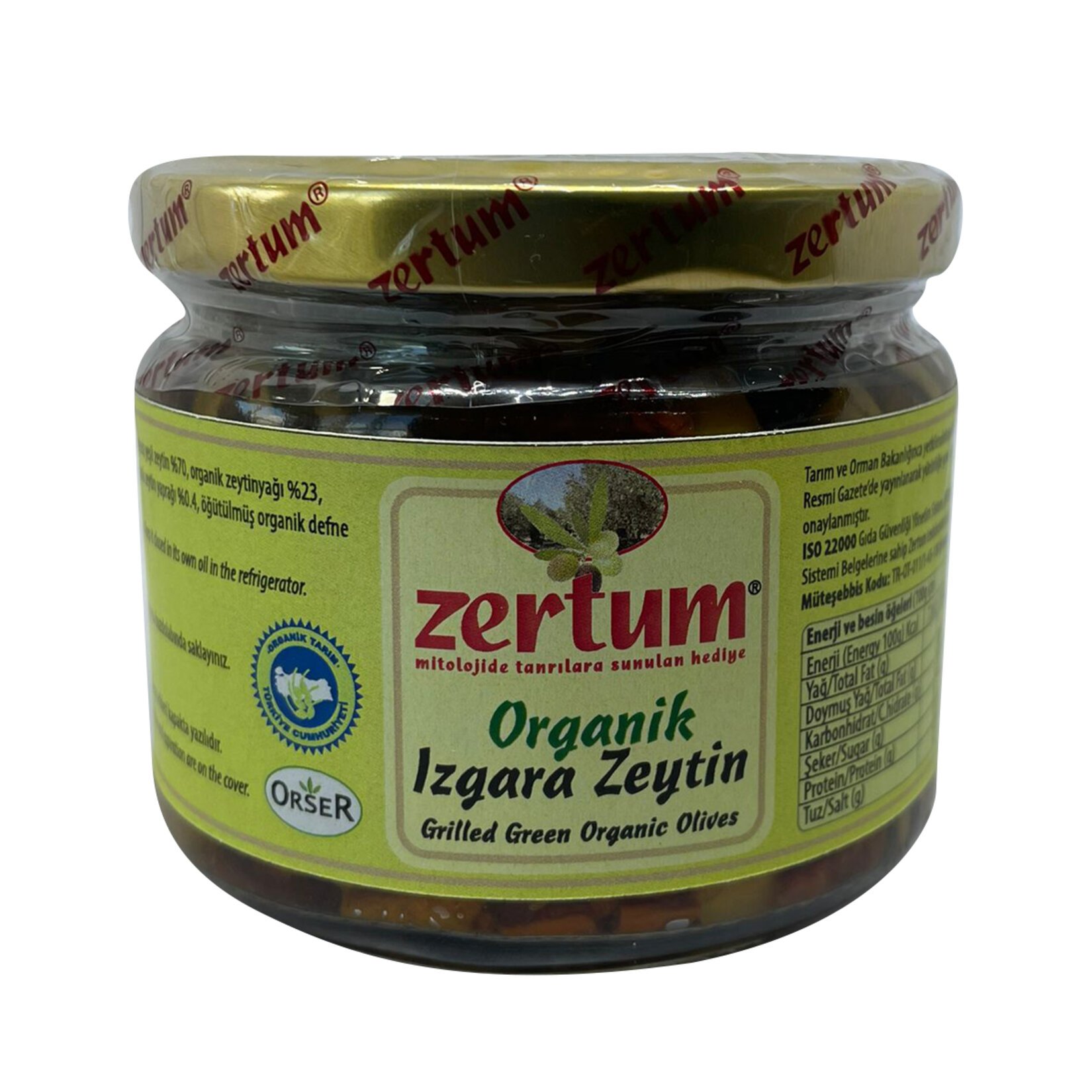 Zertum Organik Izgara Zeytin 265 G