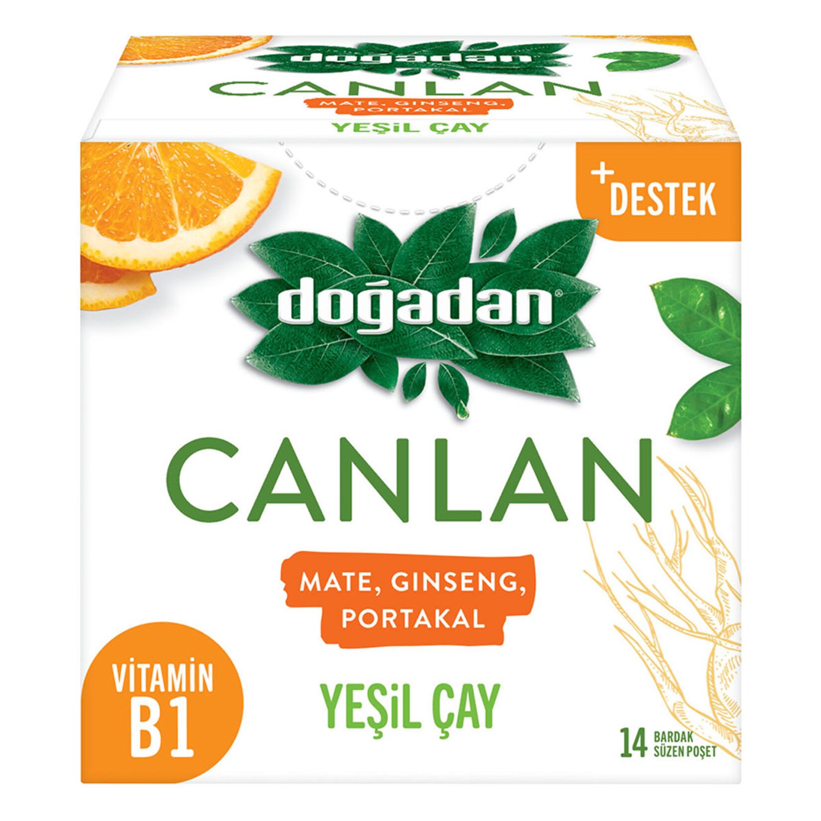 Doğadan Canlan Yeşil Çay 14lü 24 G